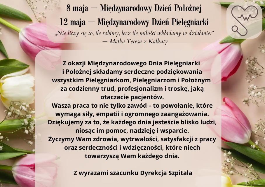Z życzeniami dla Pielęgniarek i Położnych